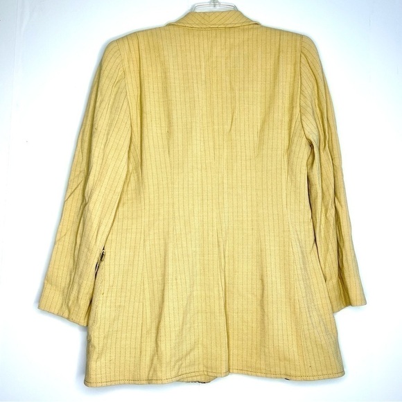 Emanuel Ungaro Vintage Tan Stripe Wool-blend Blazer IT 42/US M - Picture 2 of 7